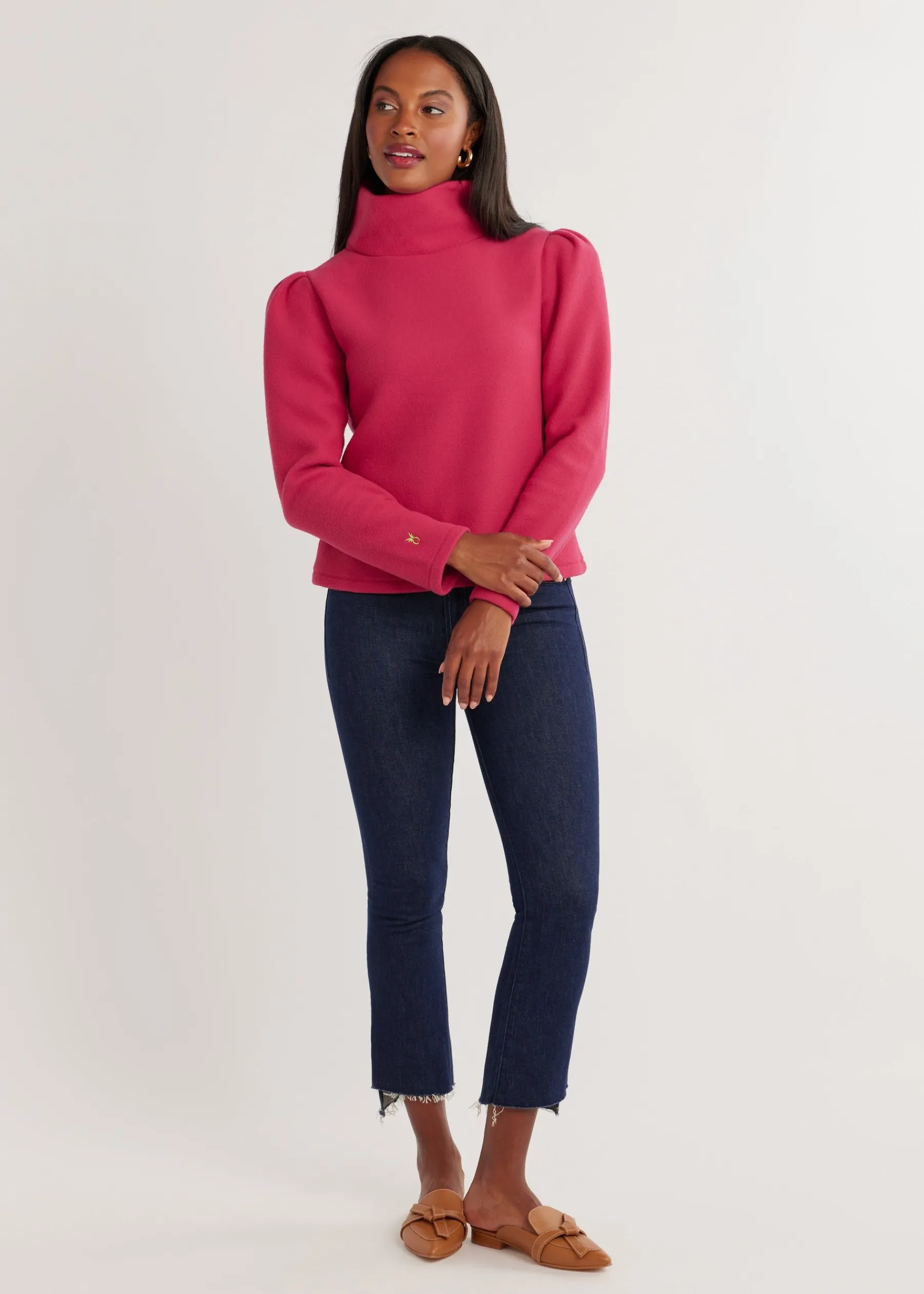 Palmer Puff Sleeve Turtleneck-Dudley Stephens Hot